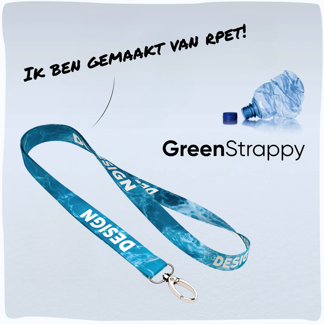 GreenStrappy | Duurzaam rPET keycord in je eigen design