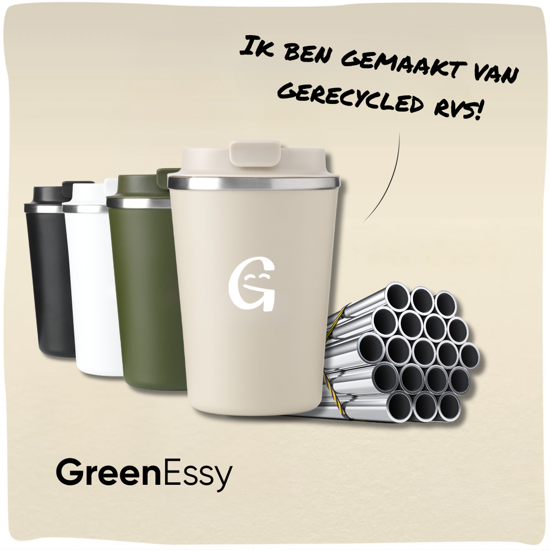 GreenEssy | Duurzame thermosbeker gemaakt van gerecycled RVS