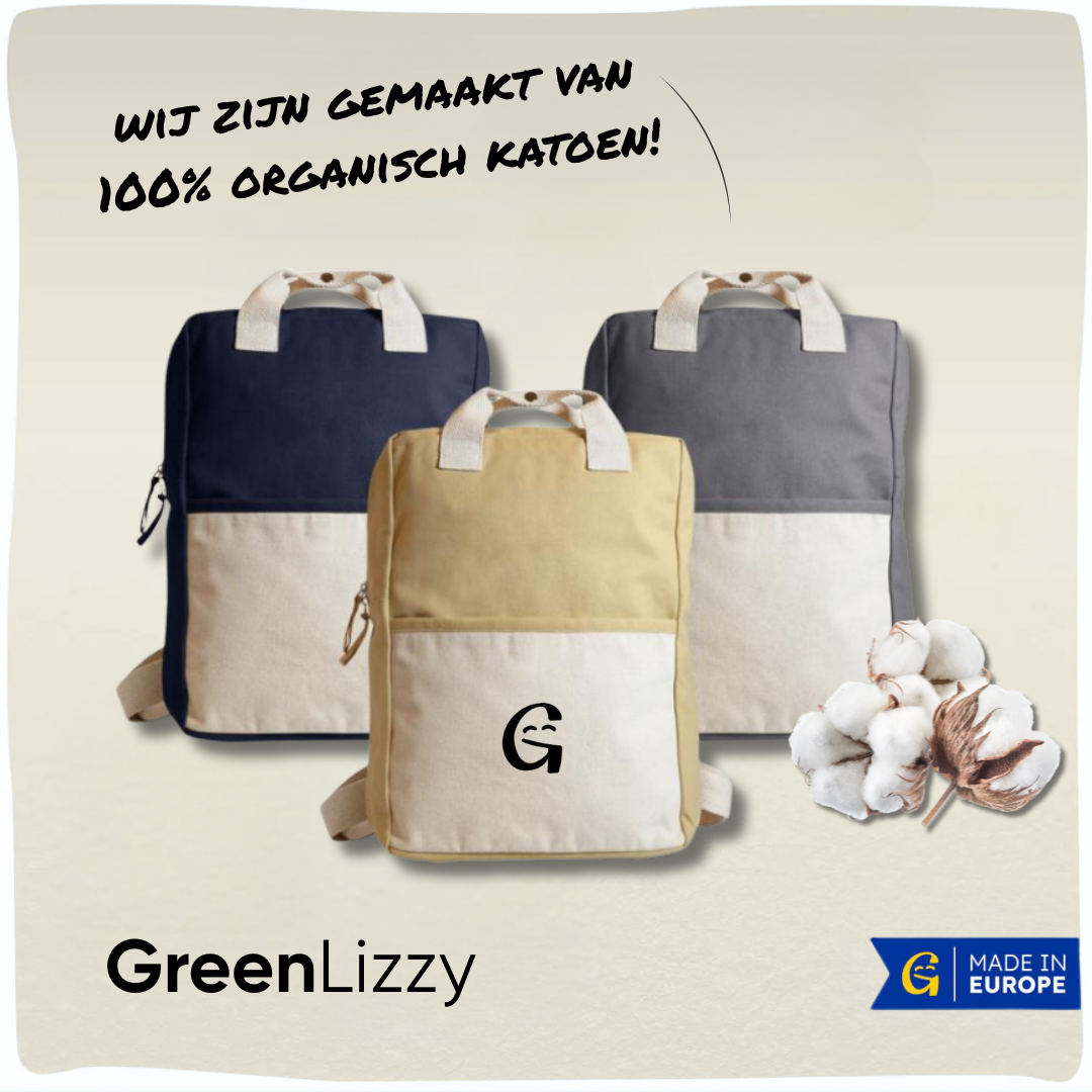 GreenLizzy | Duurzame rugzak van 100% organisch katoen