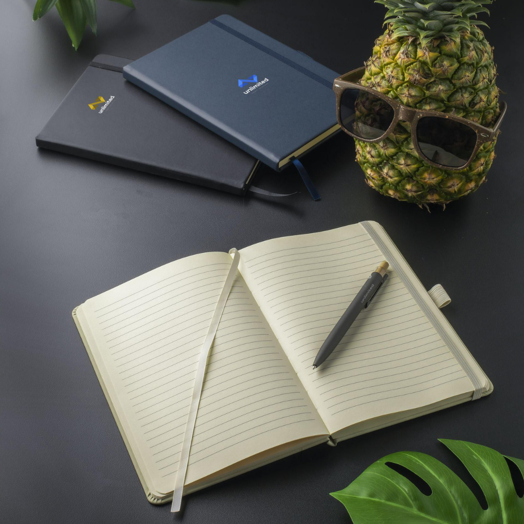 GreenPiney | Duurzaam notitieboek van ananas imitatieleer