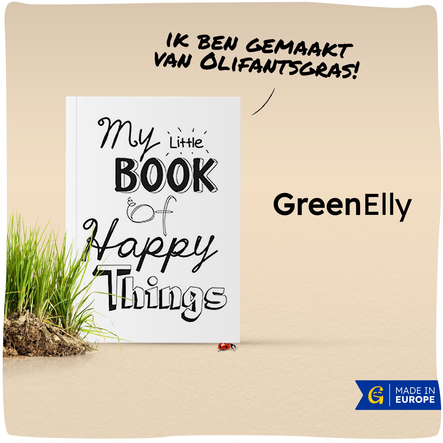 GreenElly | Duurzaam notitieboek gemaakt van olifantsgras