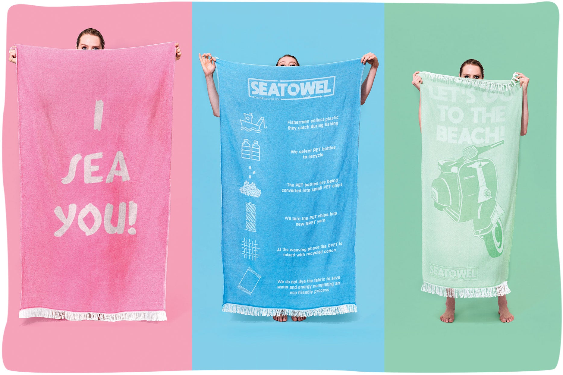 GreenSandy | Duurzame hammamdoek gemaakt van plastic afval uit oceanen