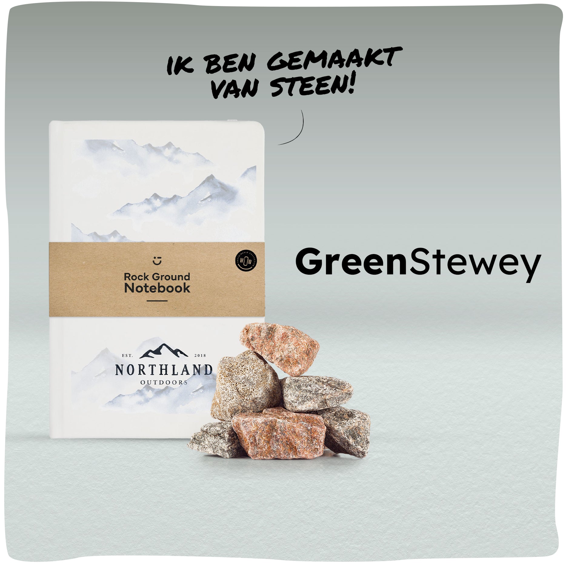 GreenStewey | Duurzaam notitieboek gemaakt van steenafval