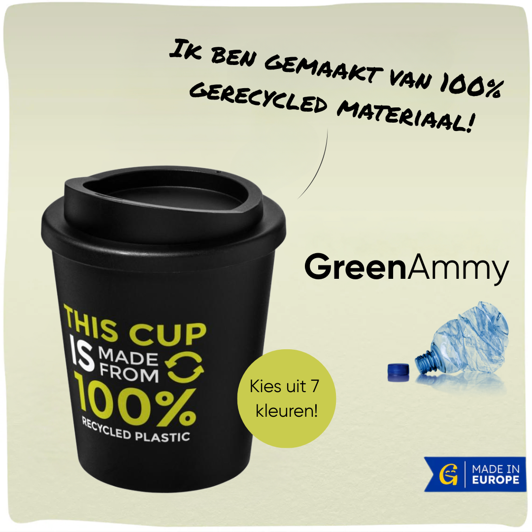 GreenAmmy | Duurzame koffiebeker van gerecycled plastic