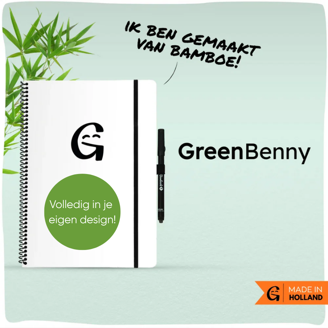 GreenBenny | Uitwisbaar notitieboek van bamboe (softcover)