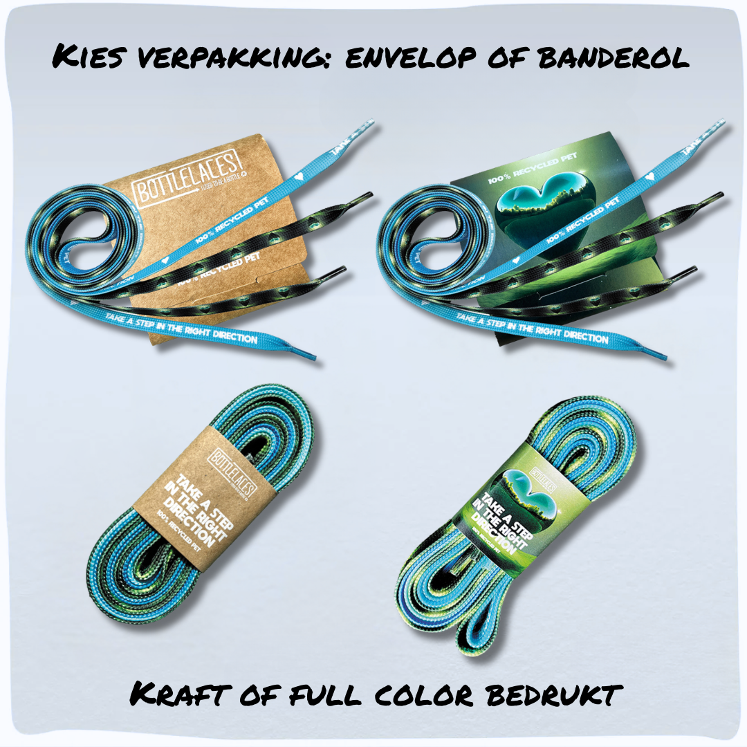 GreenLacy | Duurzame RPET schoenveters met logo