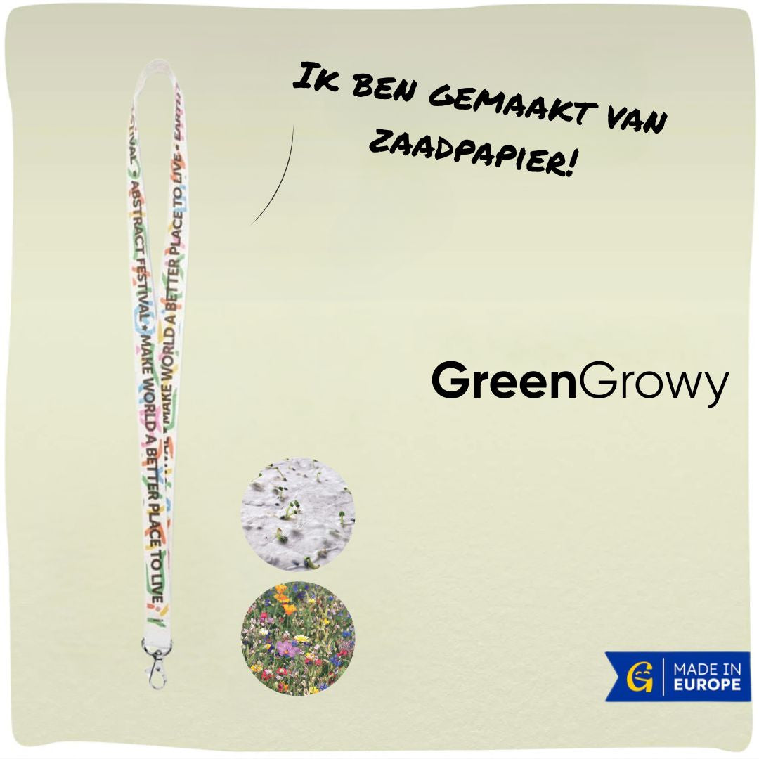 GreenGrowy | Duurzaam keycord gemaakt van zaadpapier