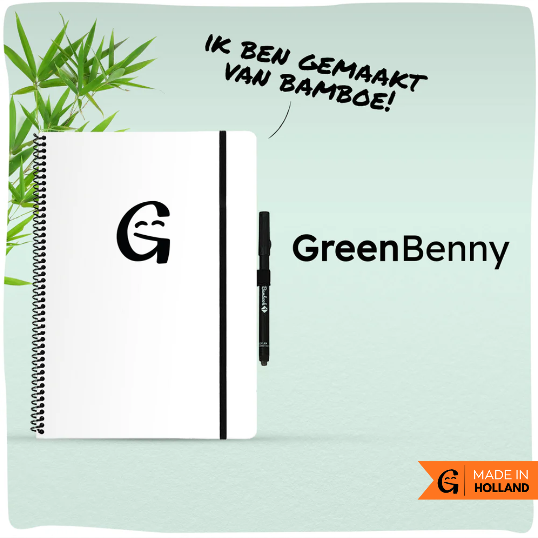 GreenBenny | Uitwisbaar notitieboek gemaakt van bamboe