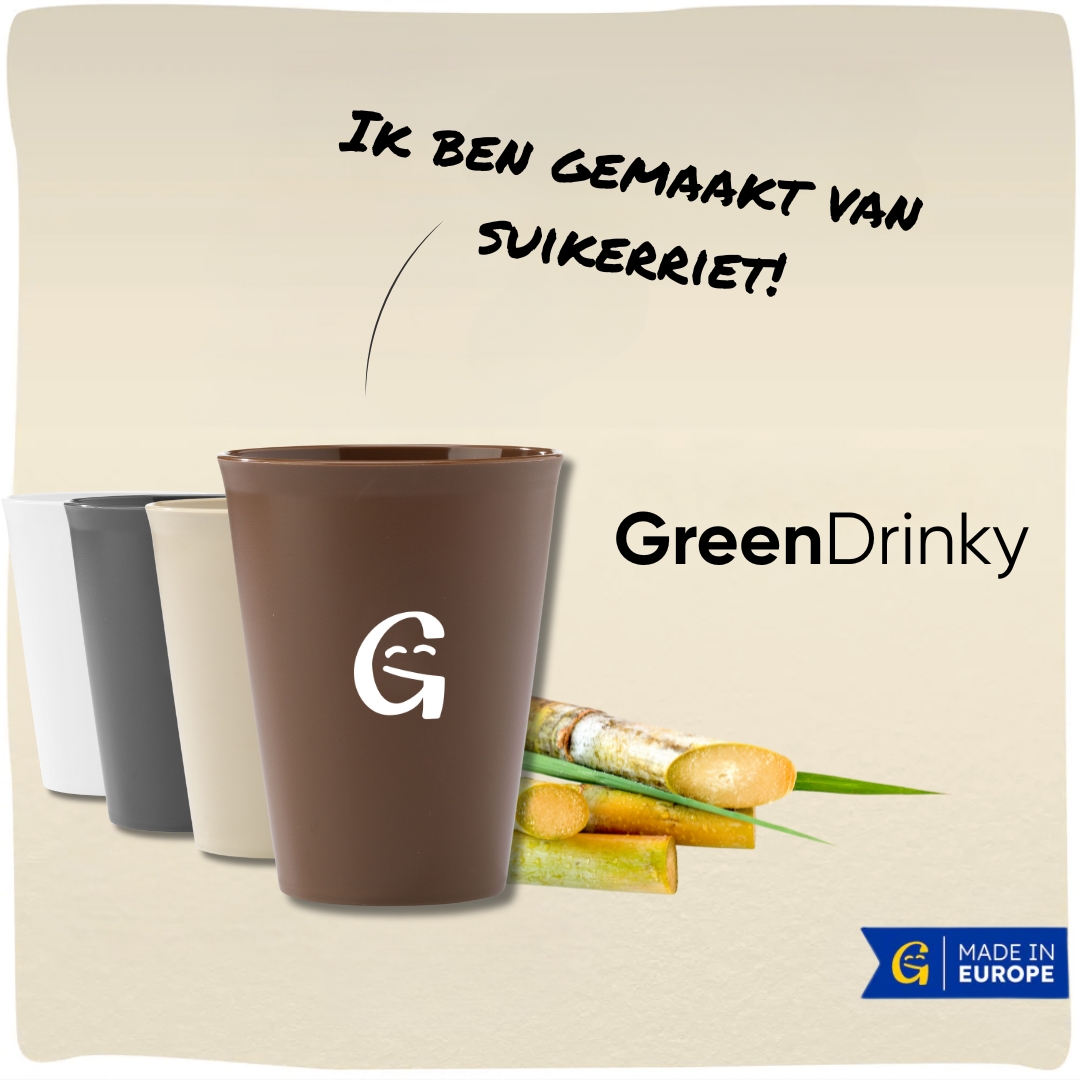 GreenDrinky | Duurzame koffiebeker gemaakt van suikerriet