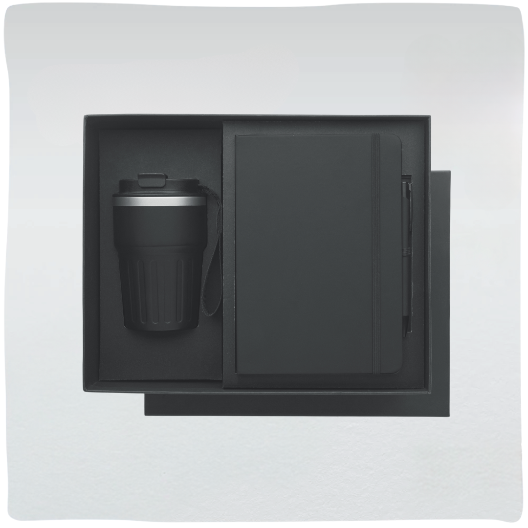GreenJimmy | Duurzaam onboarding pakket met koffiebeker, notitieboek en pen