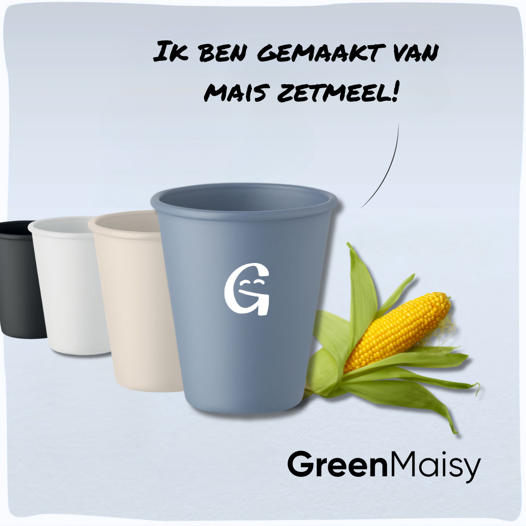 GreenMaisy | Duurzame koffiebeker gemaakt van maïs PLA