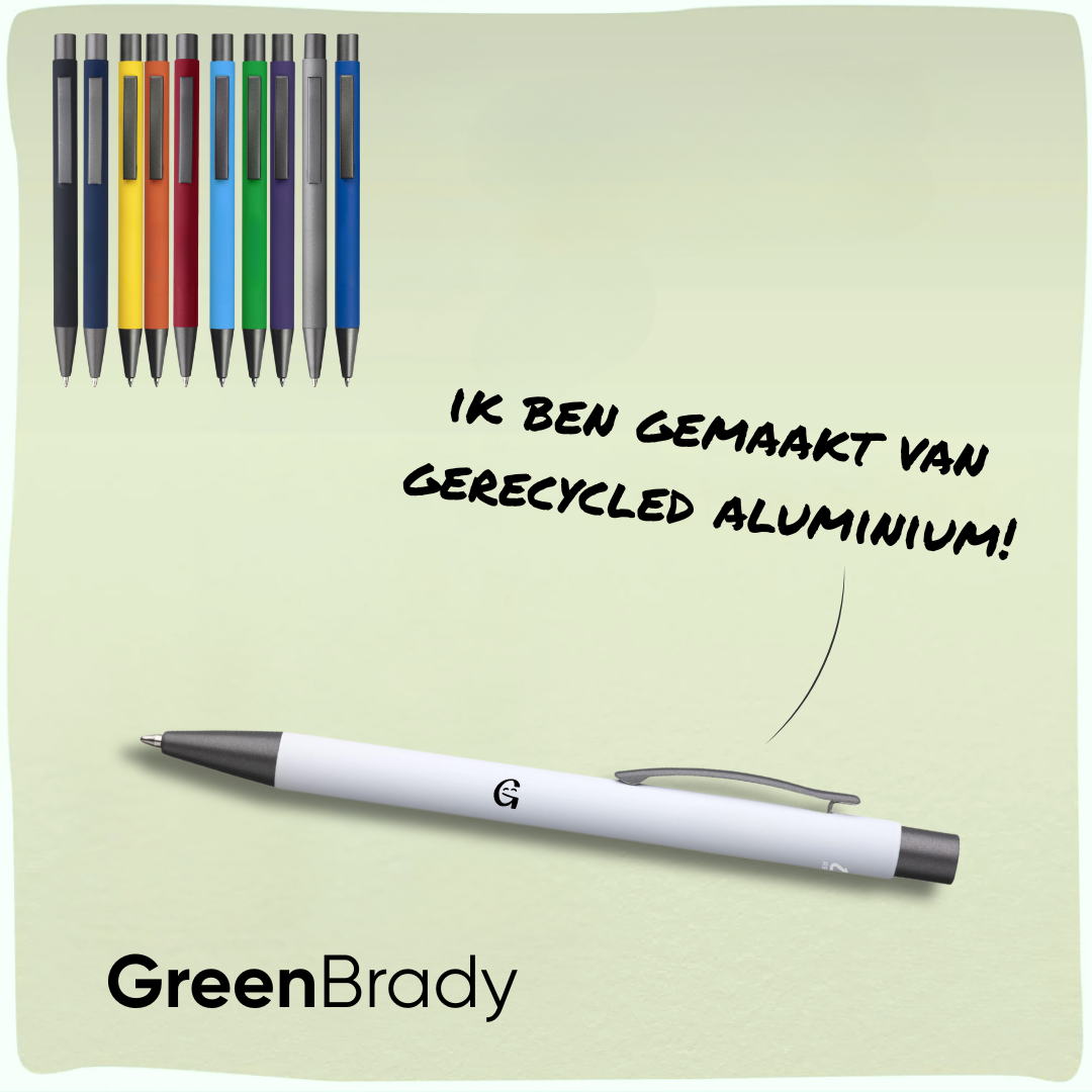 GreenBrady | Duurzame pen gemaakt van gerecycled aluminium
