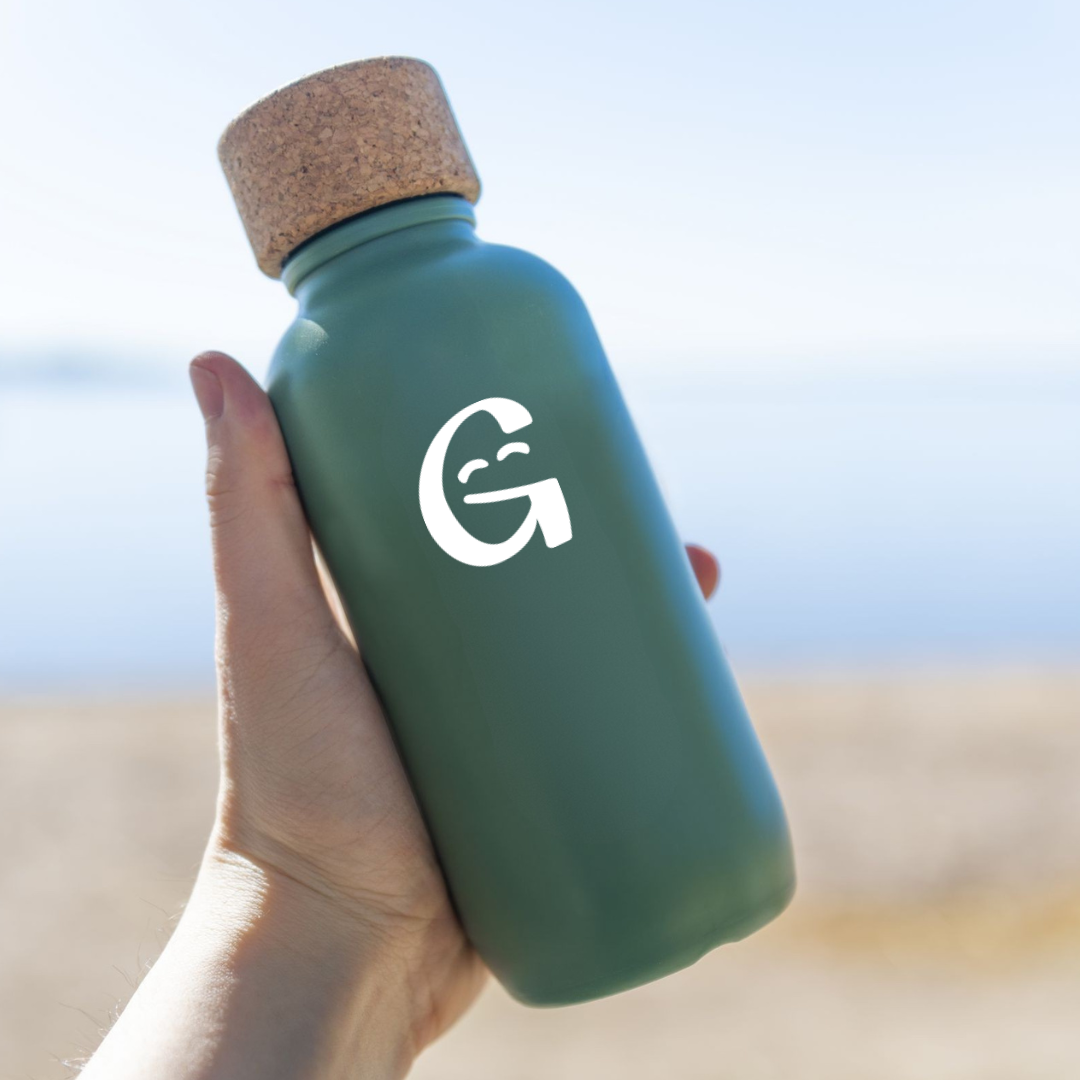 GreenRory | Duurzame waterfles gemaakt van suikerriet en kurk