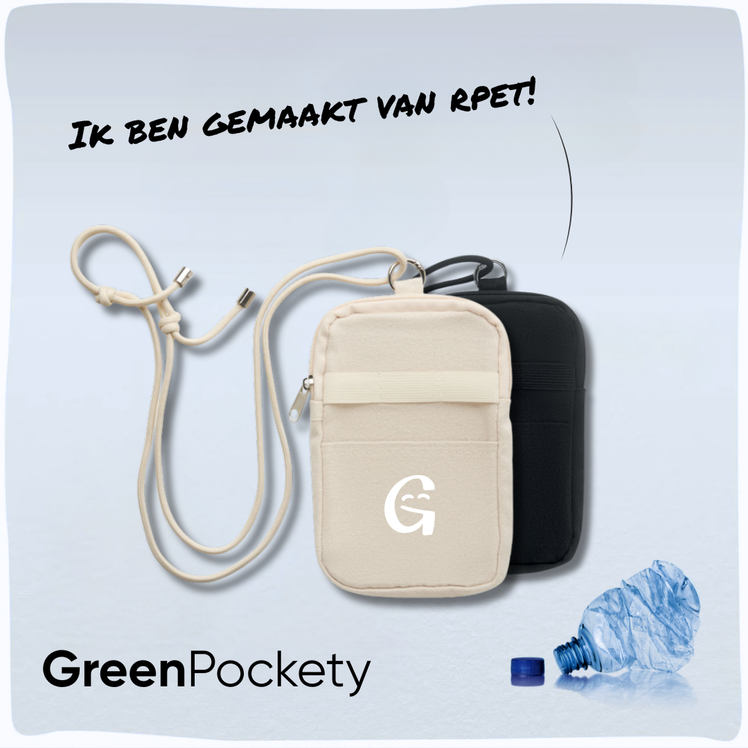 GreenPockety | Duurzaam smartphone tasje van rPET