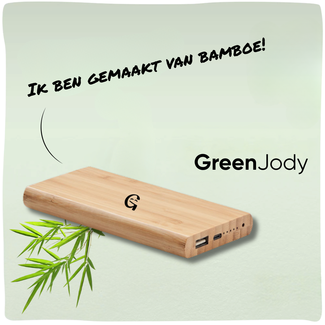 GreenJody | Duurzame powerbank van bamboe
