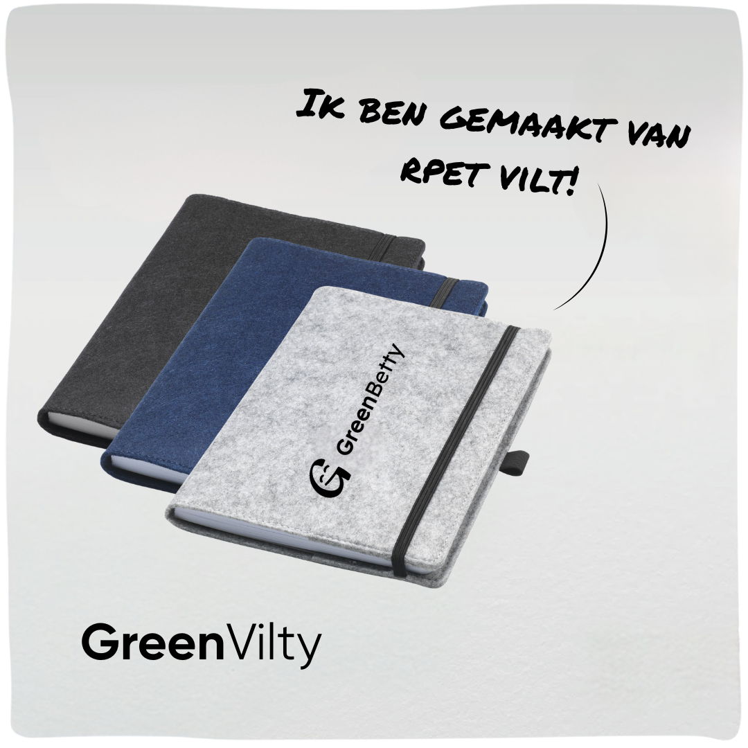 GreenVilty | Duurzaam notitieboek van rPET vilt