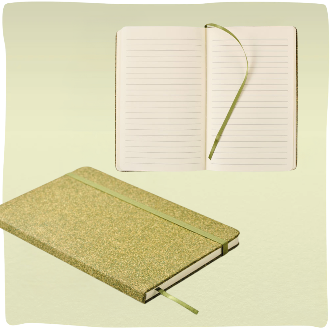 GreenLeafy | Duurzaam notitieboek van theedrab & kurk