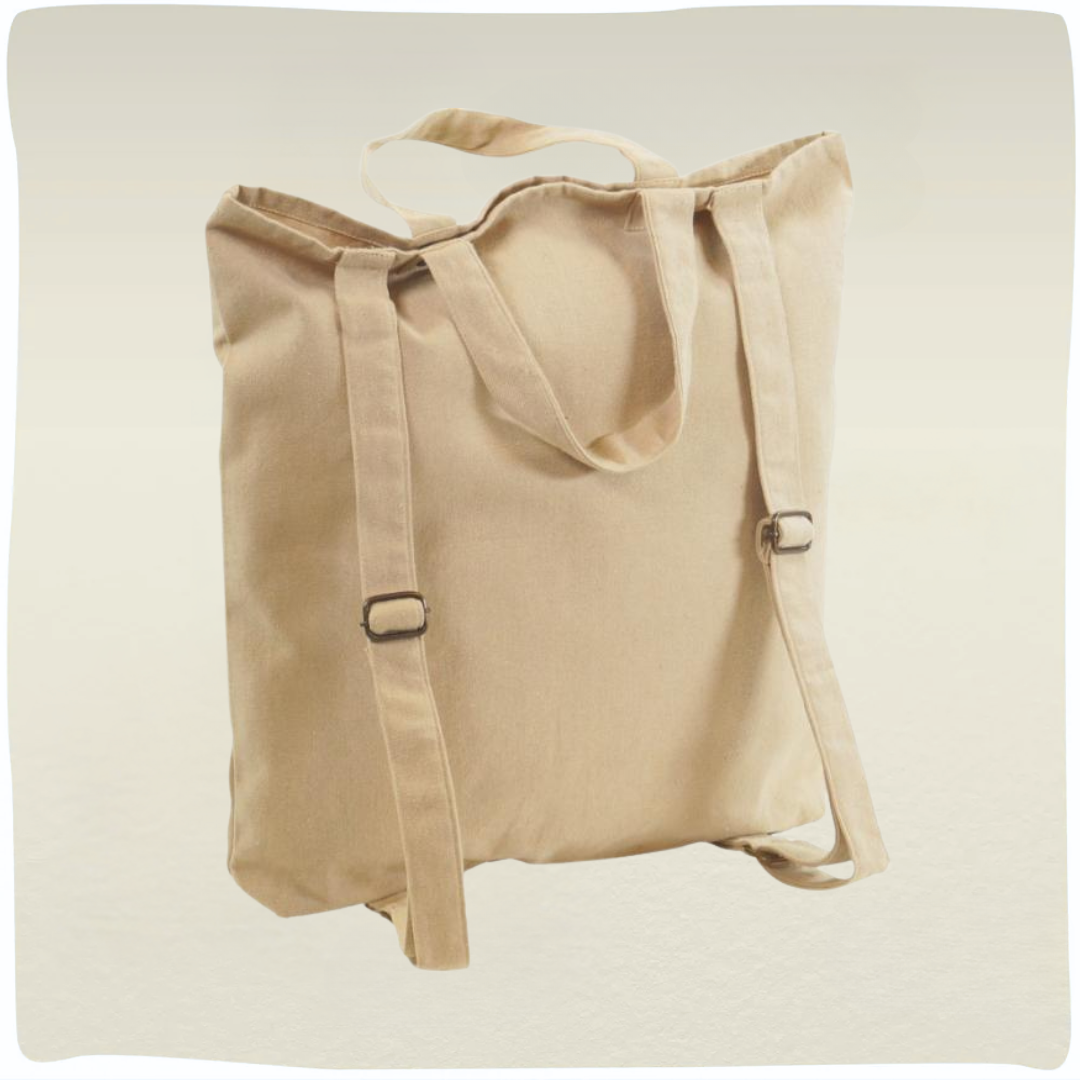 GreenToty | Duurzame totebag rugzak van gerecycled katoen