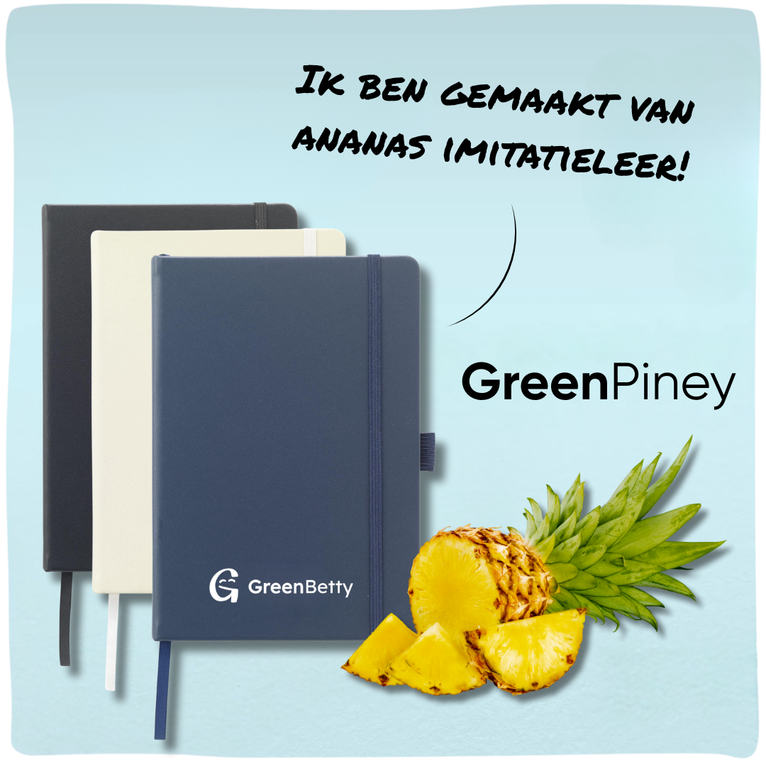 GreenPiney | Duurzaam notitieboek van ananas imitatieleer