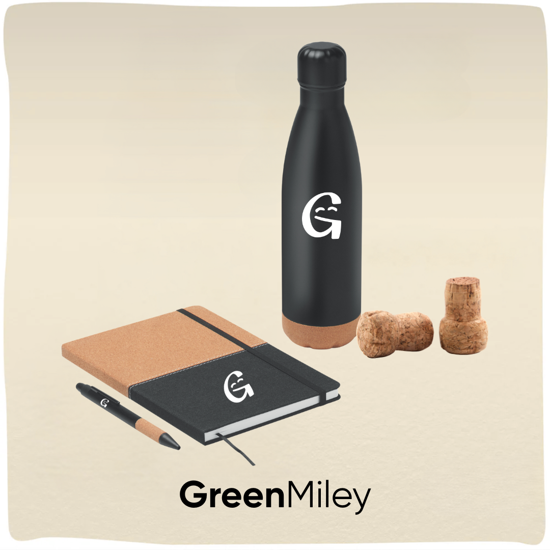 GreenMiley | Duurzaam onboarding pakket met drinkfles, notitieboek en pen