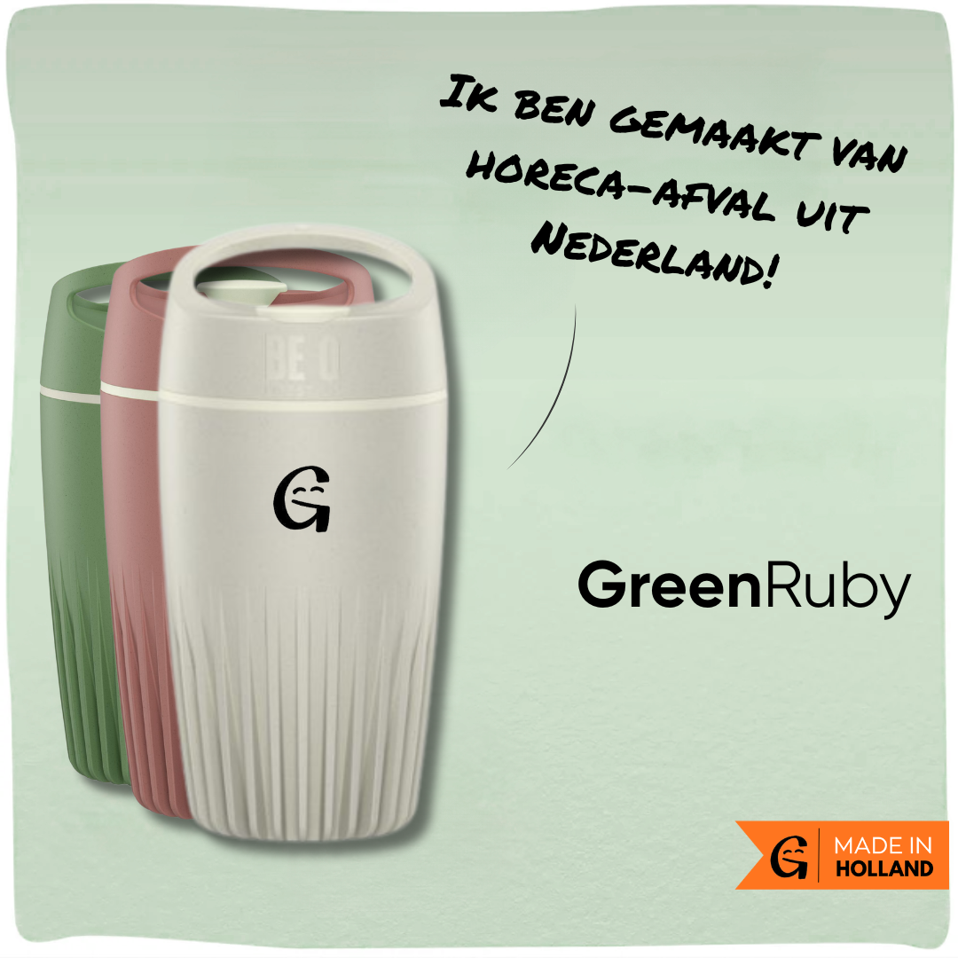GreenRuby | Duurzame koffiebeker gemaakt van horeca-afval