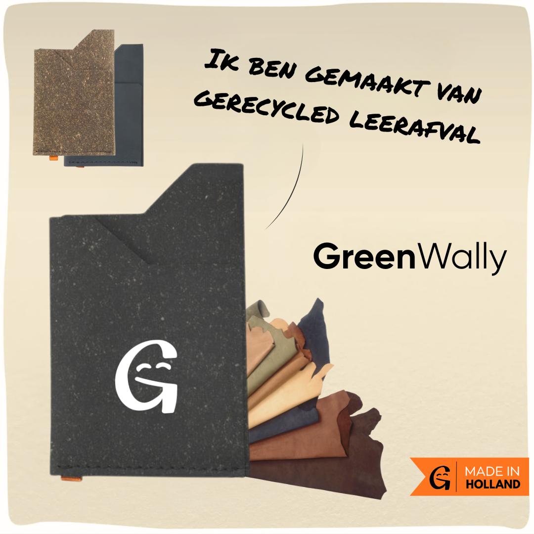GreenWally | Duurzame pasjeshouder gemaakt van gerecycled leerafval
