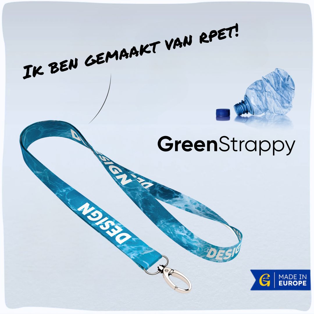 GreenStrappy | Duurzaam rPET keycord in je eigen design