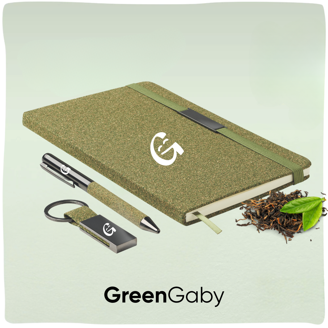 GreenGaby | Duurzaam onboarding pakket met notitieboek, pen en sleutelhanger