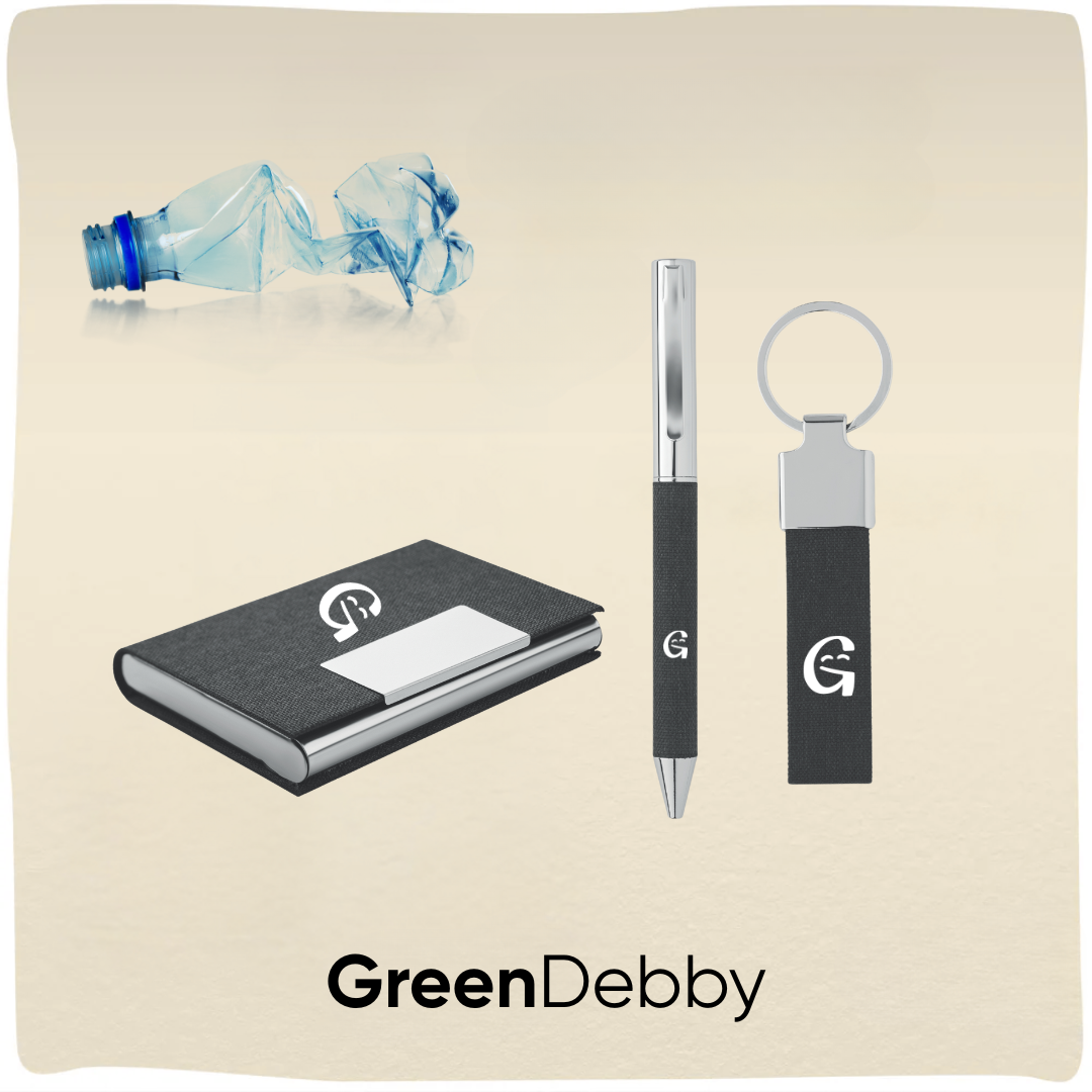 GreenDebby | Duurzaam onboarding pakket met kaarthouder, pen en sleutelhanger