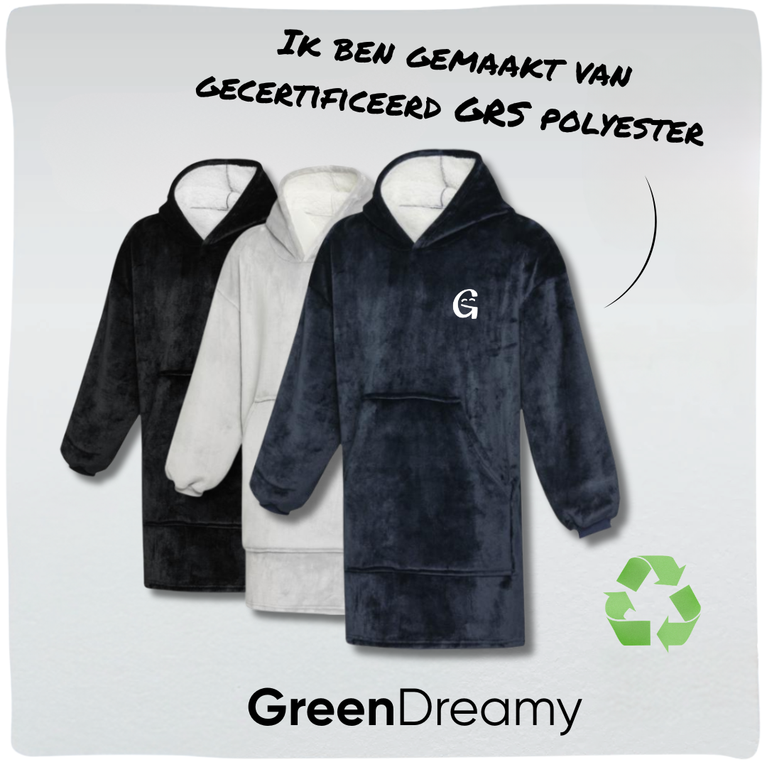 GreenDreamy | Duurzame hoodie-deken van 100% GRS-gecertificeerd polyester