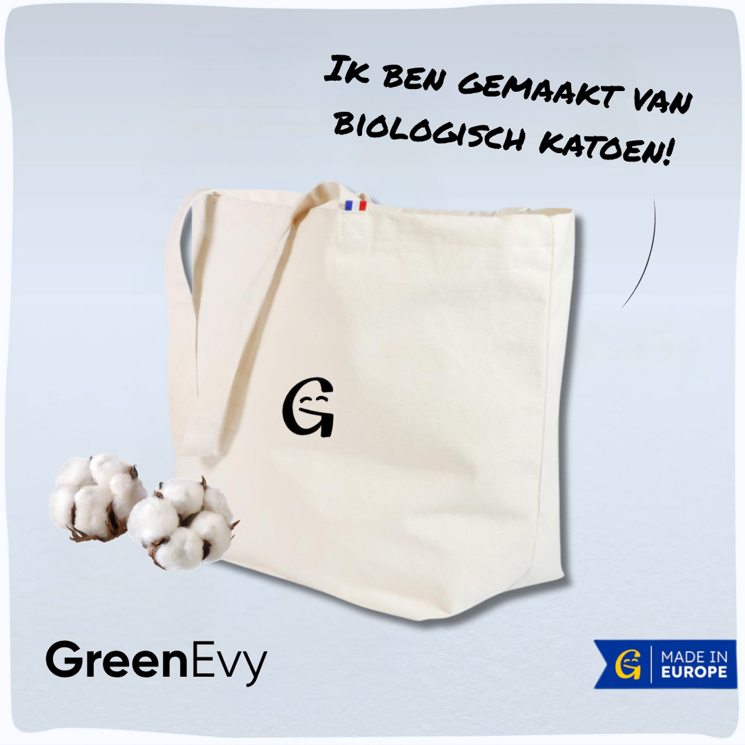 GreenEvy | Duurzame totebag shopper van biologisch katoen