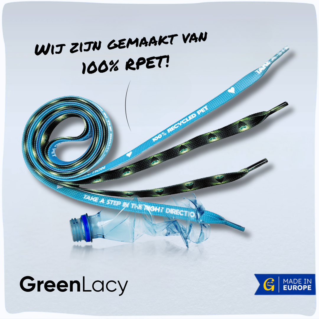 GreenLacy | Duurzame RPET schoenveters met logo