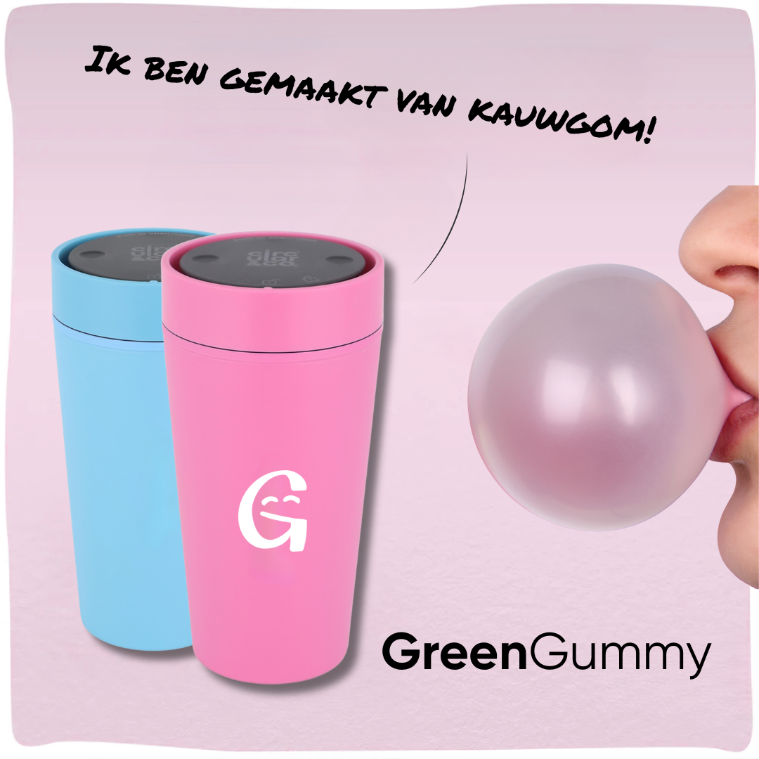 GreenGummy | Duurzame koffiebeker to go gemaakt van kauwgom