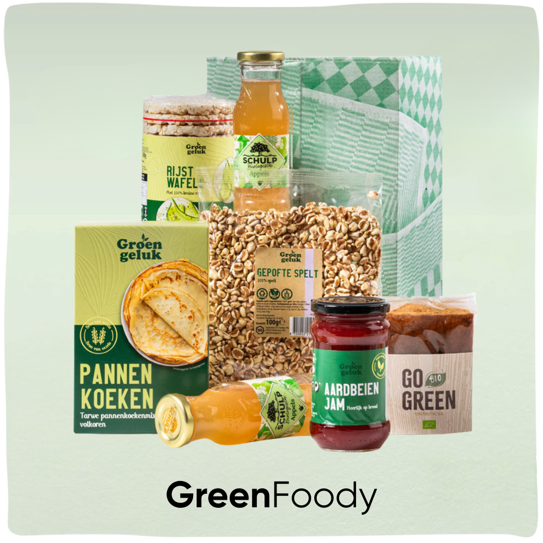 GreenFoody | Duurzaam kerstpakket vol biologische en gezonde producten