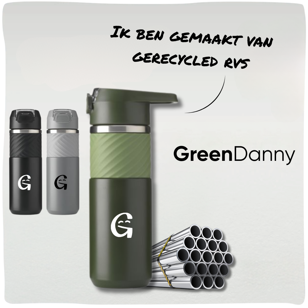 GreenDanny | Duurzame thermosfles gemaakt van gerecycled RVS