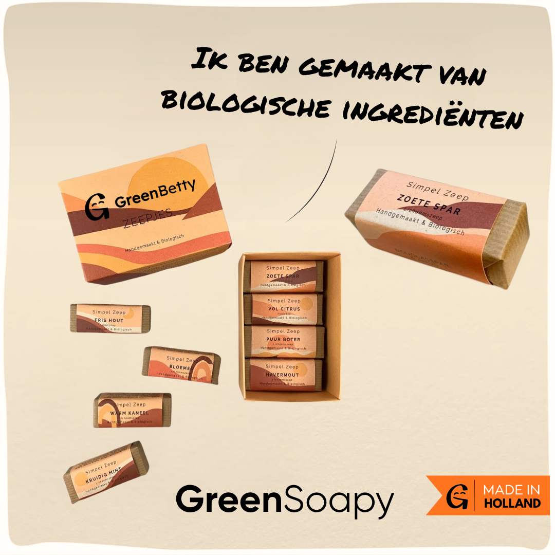 GreenSoapy | Cadeauset 8 handgemaakte zeepjes van biologische ingrediënten
