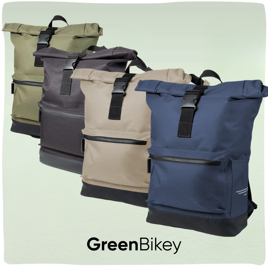 GreenBikey | Duurzaam kerstpakket met rPET rugzak en biologische snacks