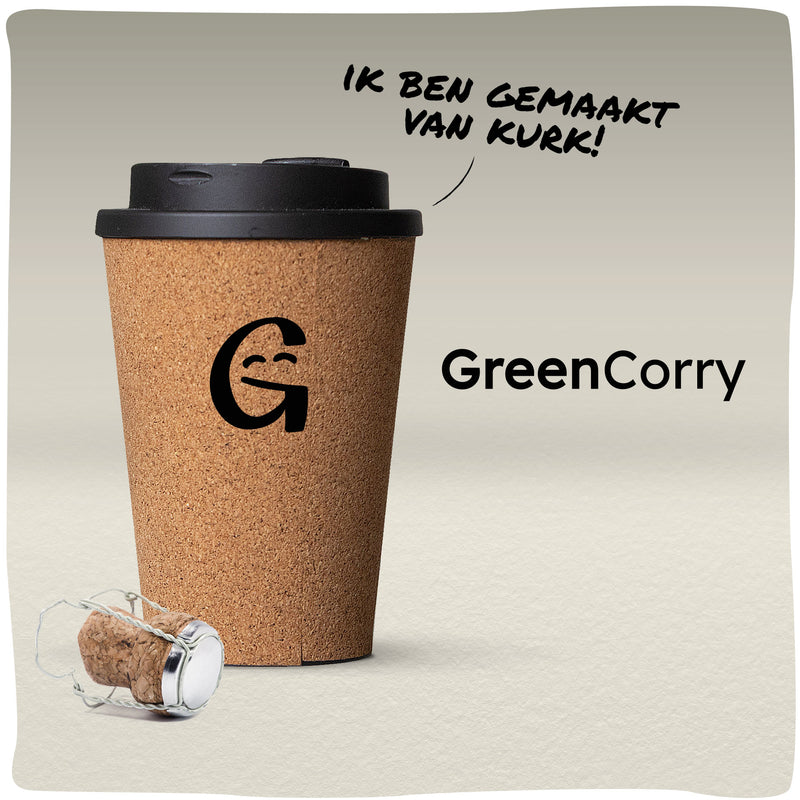 GreenCorry | Duurzame koffiebeker gemaakt van kurk en PLA - GreenBetty