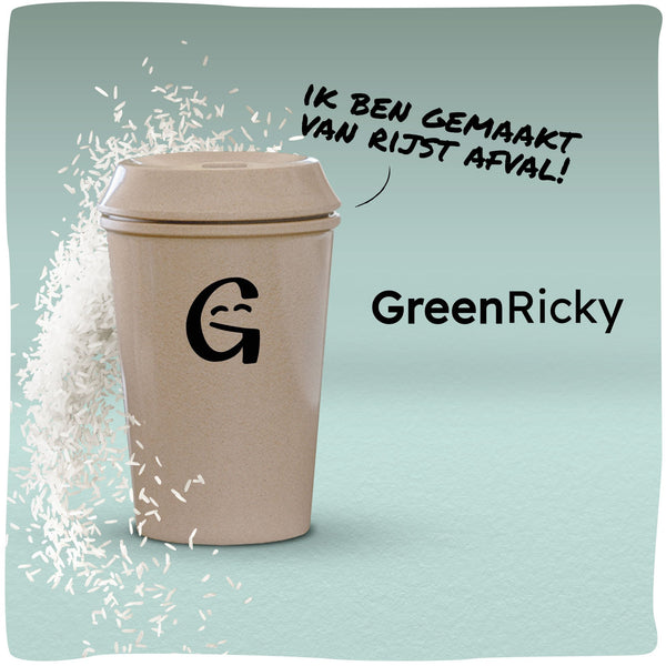 GreenRicky | Duurzame koffiebeker gemaakt van rijst - GreenBetty