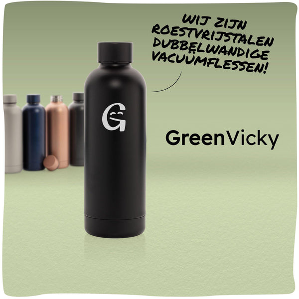GreenVicky | Duurzame thermosfles gemaakt van roestvrijstaal - GreenBetty