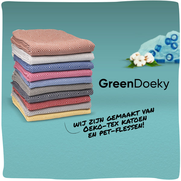 GreenDoeky | Duurzame plaid van gerecycled Oeko-tex katoen en rPet