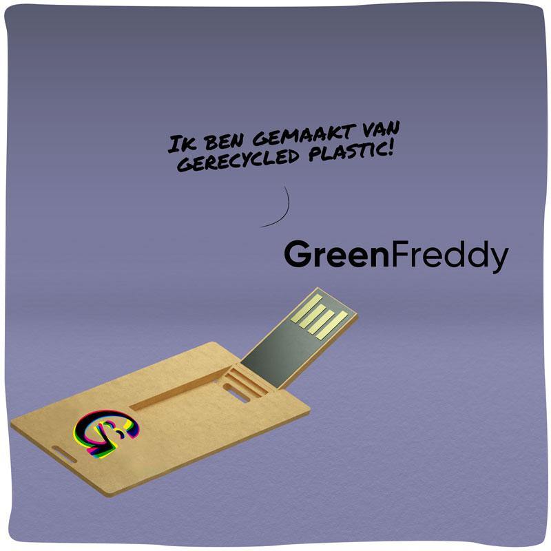 GreenFreddy | Duurzame mini USB-stick gemaakt van gerecycled plastic