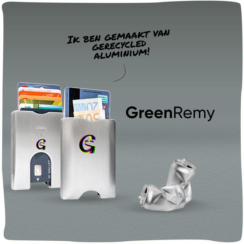 GreenRemy | Duurzame pasjeshouder gemaakt van gerecycled aluminium